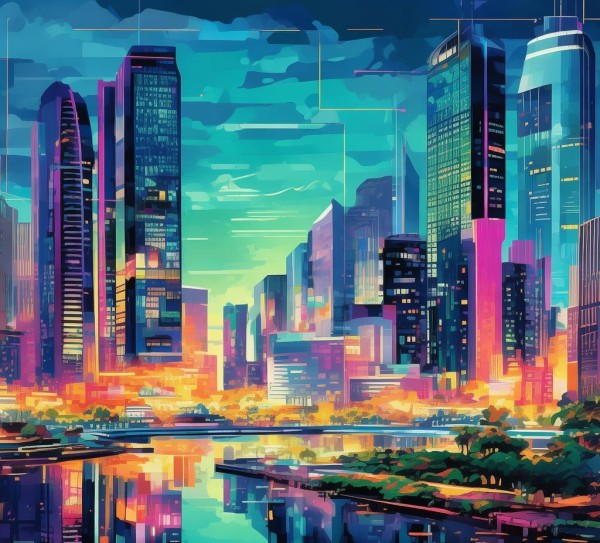 诉说岳阳,数字油画展,展现现代文明 诉说岳阳,数字油画展,展现现代文明